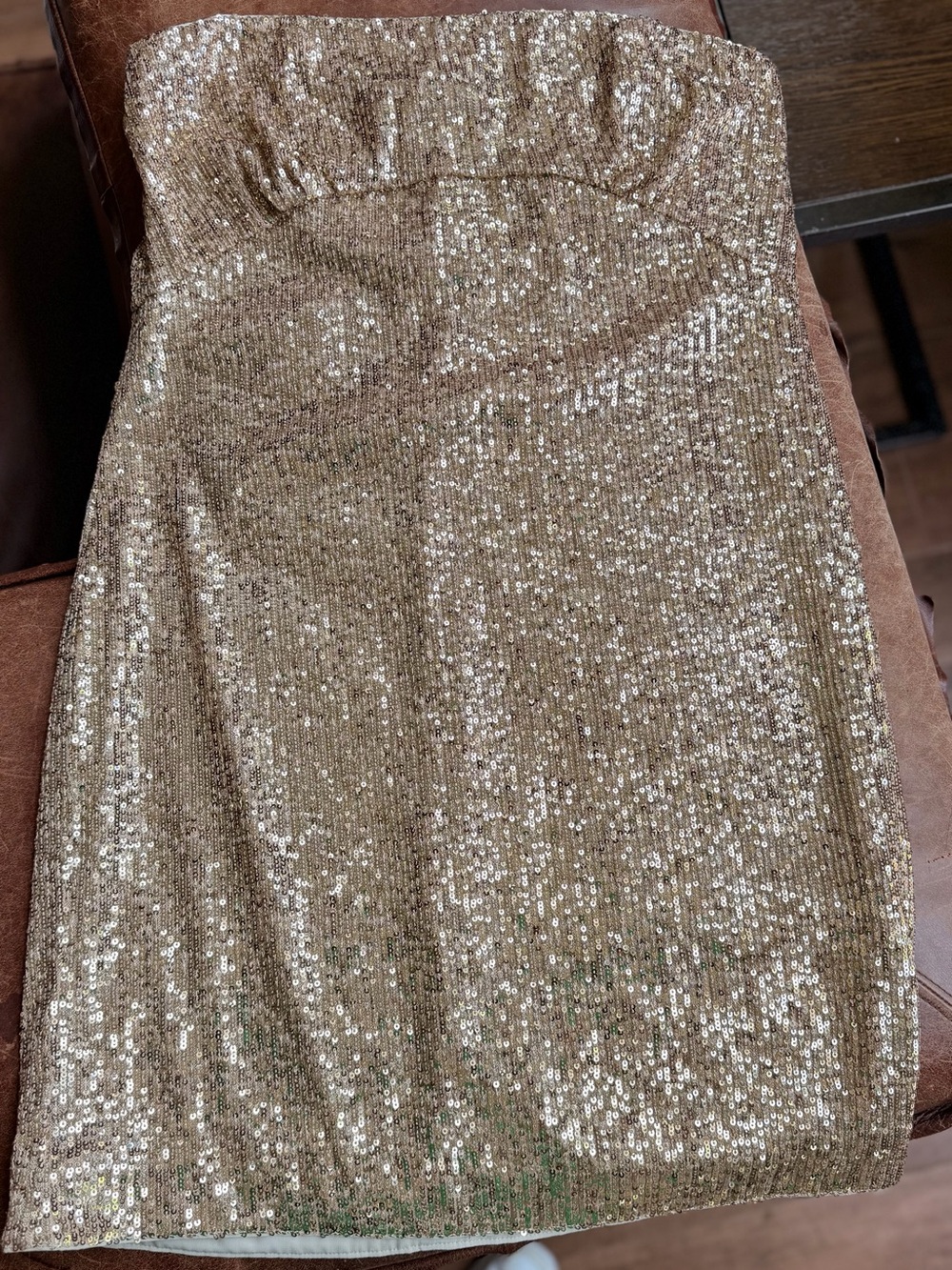 Justcavalli Sequin Strapless Party Dress in Rose Gold - Picture 5 of 10
